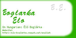 boglarka elo business card