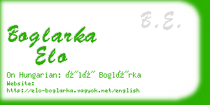 boglarka elo business card